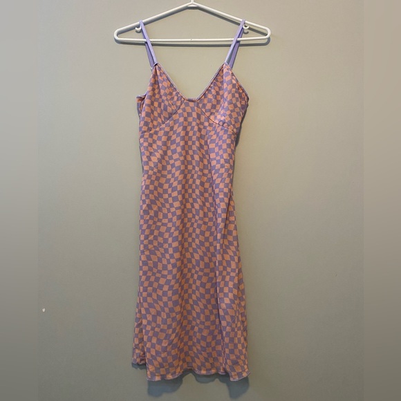Checkered print forever 21 slip dress - Picture 1 of 5